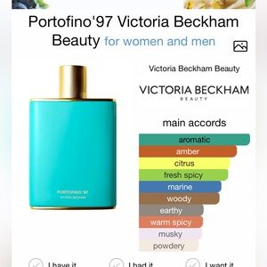 💄 FINAL PRICE Victoria Beckham Portofino’97 Eau De Parfum 10 ml